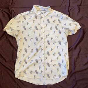 Skull and palm tree print - 4 way stretch - L